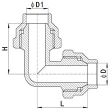 HS310-004 Comp Elbow Flared