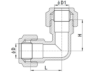 HS320-004 Compression Elbow