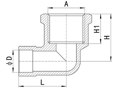 HS340-003 End-Feed Elbow Female