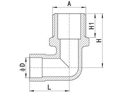 HS340-004 End-Feed Elbow Male