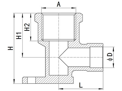 HS340-005 End-Feed Wall-Plate Elbow