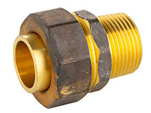 HS340-007 End-Feed Straight Union Connector Male