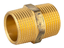 HS330-002 Brass Hex Nipple