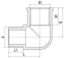 HS330-007 Brass Elbow M&F