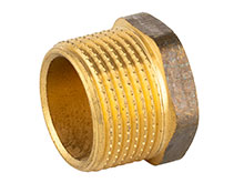 HS330-012 Brass Plug Hex Square