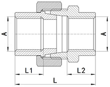 HS330-013 Brass Barrel Union F&F