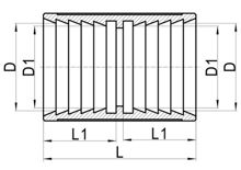 Equal Straight Coupler C×C, HS180-001