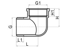 Male to Female Thread Equal Elbow, HS190-009