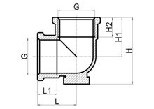  Wall Plate Elbow with Female Thread, HS190-037