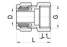 Female Straight Coupler C×FI, HS230-002