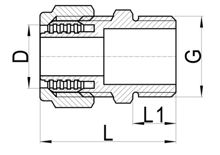 Male Straight Coupler C×MI, HS230-003