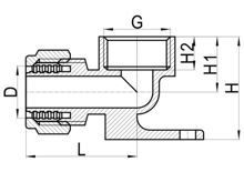 Wall Plate Elbow C×FI, HS230-006