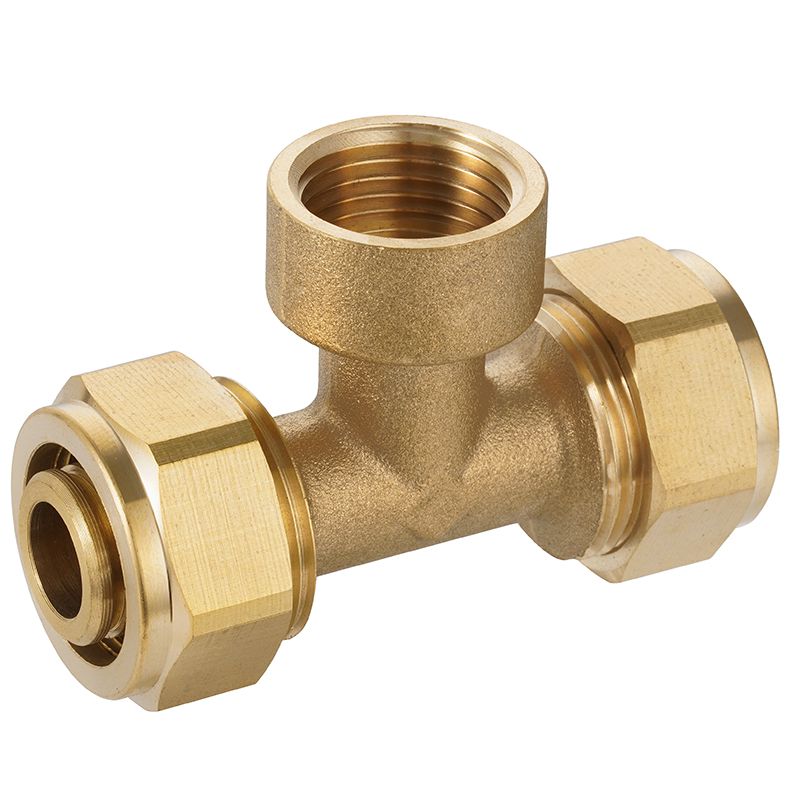 Brass Compression Tube Fitting, Tee, Pex 1/2 Inch Brass Fittings for Heat  Central Heating Connector Tube Joint Pipe Fittings - China Compression  Fitting, Pipe Fittings