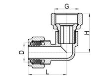 Elbow with Swivel Nut, HS230-012