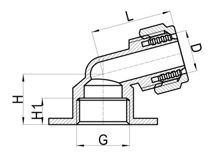 Wall Plate Elbow 105°, HS230-013