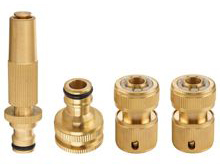 Brass Hose Connector Set (4 pieces), HS320-018